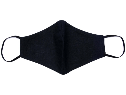 Изображение №5 | Маска для лица многоразовая из хлопка, анатомической формы без шва (черный)