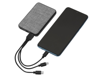 Изображение №2 | Внешний аккумулятор из rPET «Reborn», 5000 mAh (серый)