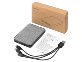Изображение №9 | Внешний аккумулятор из rPET «Reborn», 5000 mAh (серый)