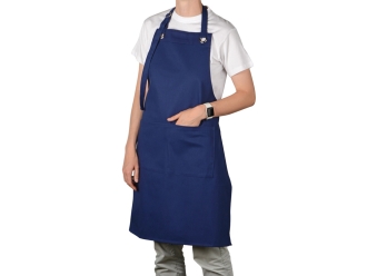 Изображение №3 | Хлопковый фартук с карманом «Delight» (синий нэйви)