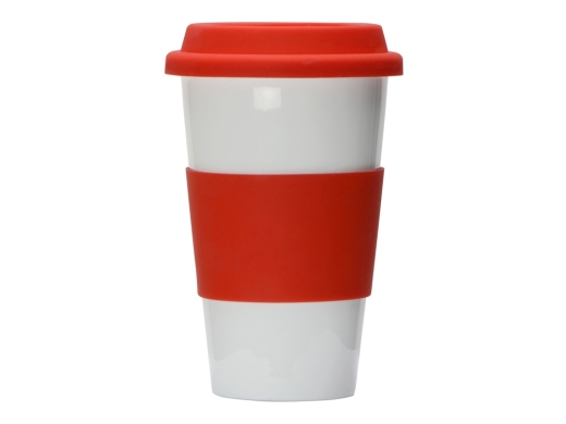 Изображение №3 | Фарфоровая кружка с двойными стенками «Toronto» (белый/красный)