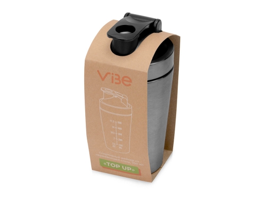 Изображение №10 | Спортивный шейкер из нержавеющей стали «Top Up» (серебристый, черный)