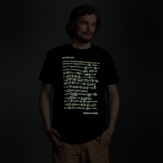 Изображение №5 | Футболка мужская «Да будет свет», со светящимся принтом, размер S