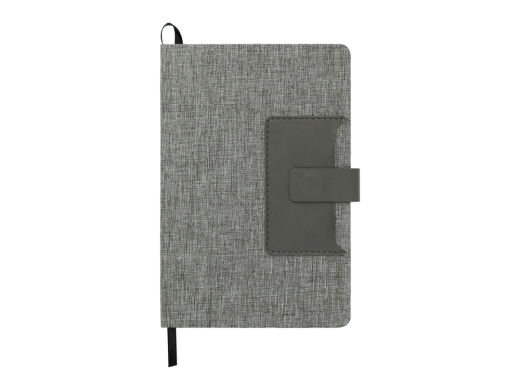 Изображение №1 | Блокнот «Clap» с отделением для визиток и магнитным клапаном (серый меланж)