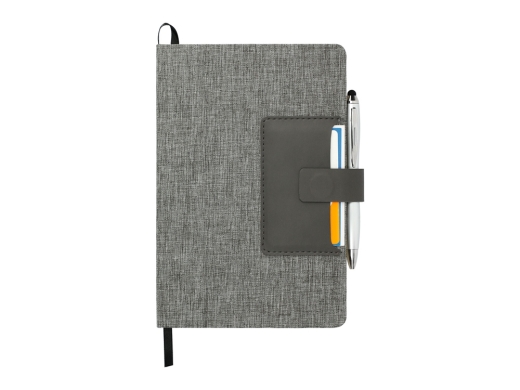 Изображение №5 | Блокнот «Clap» с отделением для визиток и магнитным клапаном (серый меланж)