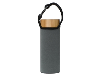 Изображение №7 | Стеклянный термос с ситечком «Badachu» в чехле (бутылка- прозрачный, натуральный, серебристый, чехол- серый)