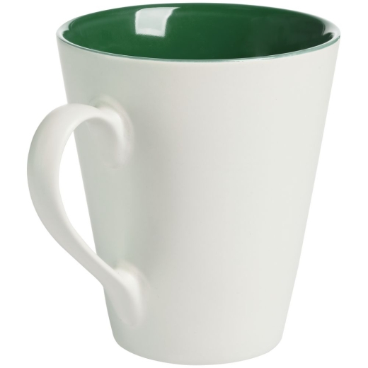 Изображение №2 | Кружка New Bell матовая, белая с зеленым