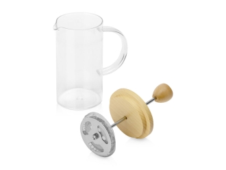 Изображение №2 | Френч-пресс с деревянной крышкой «Downtime» (прозрачный/натуральный)