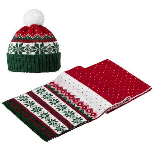 Изображение №4 | Шарф Happy View, красный с зеленым