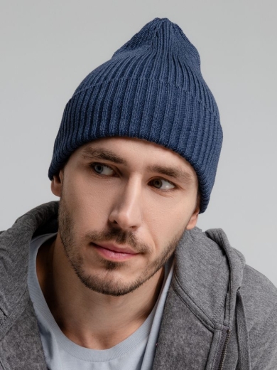 Изображение №6 | Шапка Stout, синий меланж