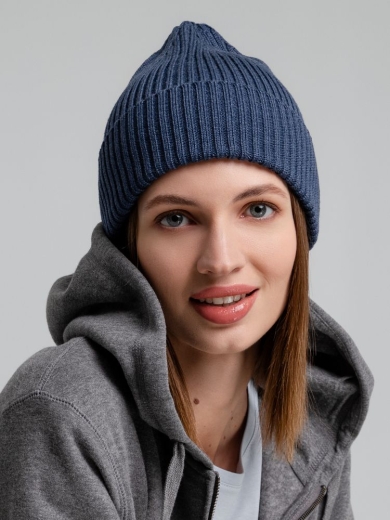 Изображение №8 | Шапка Stout, синий меланж