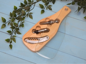 Изображение №12 | Набор аксессуаров для вина со стеклянной крышкой «Pinotage» (натуральный, серебристый/черный)