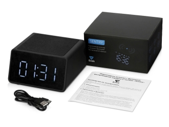 Изображение №3 | Беспроводная колонка с часами и функцией беспроводной зарядки «Sentry» (черный)