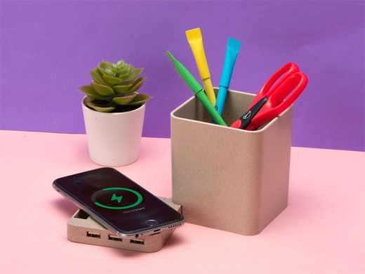 Изображение №12 | Настольный органайзер Cubic с функциями USB-хаба и беспроводной зарядки (натуральный)