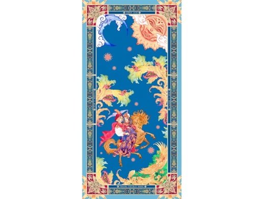 Изображение №1 | Палантин «Конёк - Горбунок» (голубой)