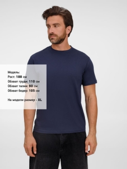 Изображение №7 | Футболка унисекс T-Bolka 180, темно-синяя, размер XS