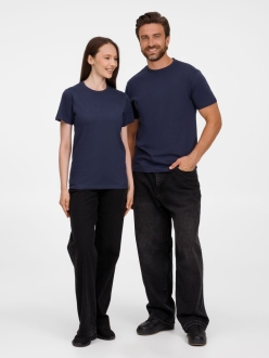 Изображение №14 | Футболка унисекс T-Bolka 180, темно-синяя, размер XS