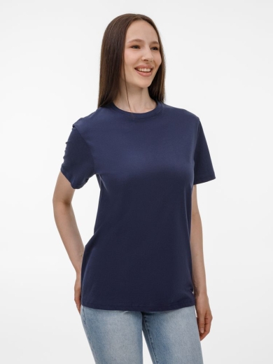 Изображение №12 | Футболка унисекс T-Bolka 180, темно-синяя, размер XS