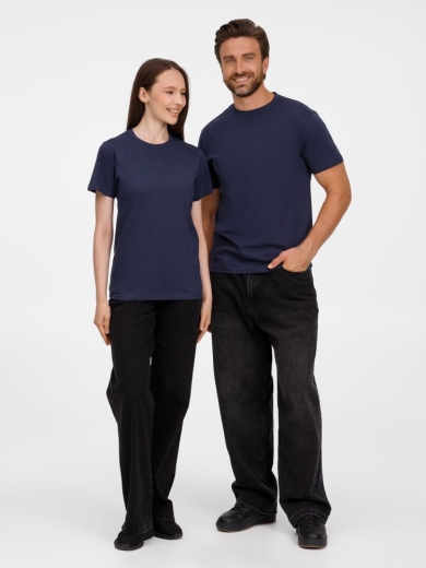 Изображение №14 | Футболка унисекс T-Bolka 180, темно-синяя, размер XS