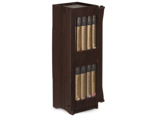 Изображение №1 | Набор книг «Шкаф мудрости» (шкаф- коричневый/прозрачный, книги- черный/золотистый)