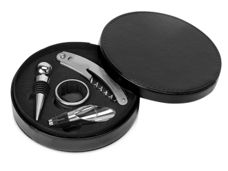 Изображение №1 | Набор аксессуаров для вина «Fabrizio» (черный/серебристый)