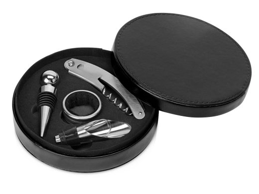 Изображение №1 | Набор аксессуаров для вина «Fabrizio» (черный/серебристый)