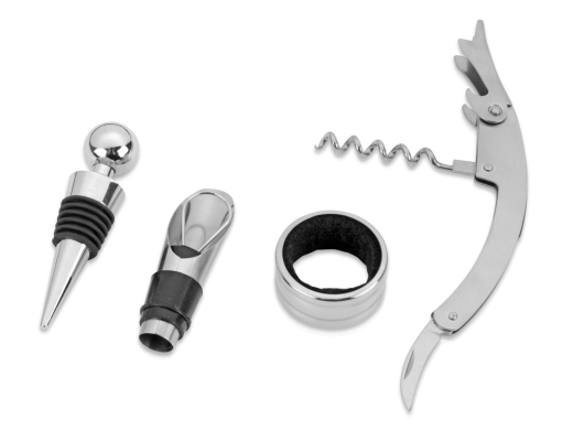 Изображение №2 | Набор аксессуаров для вина «Fabrizio» (черный/серебристый)