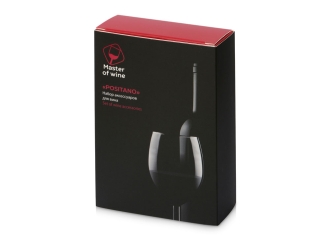 Изображение №10 | Набор для вина с аэратором и вакуумной пробкой «Positano» (черный/прозрачный)