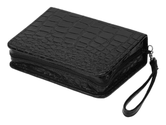 Изображение №2 | Набор «Дорожный» на 4 персоны (аксессуары- серебристый, барсетка- черный/бордовый)