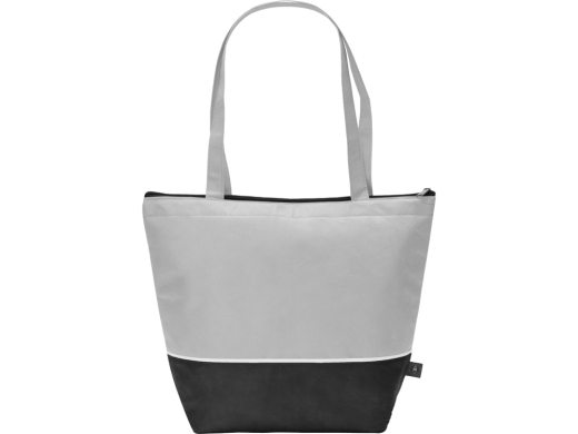 Изображение №3 | Сумка-холодильник Reviver с длинными ручками из нетканого переработанного материала RPET (белый/черный)