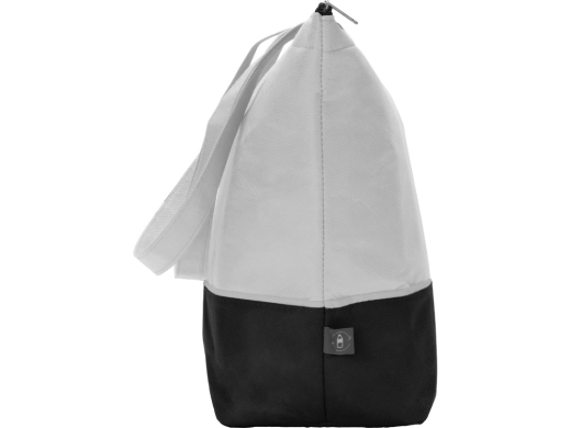 Изображение №4 | Сумка-холодильник Reviver с длинными ручками из нетканого переработанного материала RPET (белый/черный)