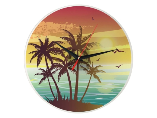 Изображение №3 | Часы настенные стеклянные «Thames» (прозрачный матовый/черный/красный)