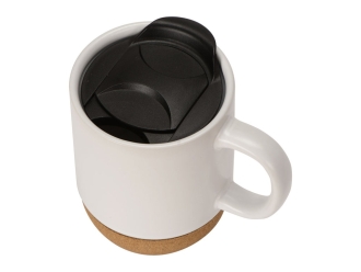 Изображение №2 | Кружка с пробковым дном и крышкой «Denpasar» (белый матовый)