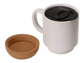 Изображение №3 | Кружка с пробковым дном и крышкой «Denpasar» (белый матовый)