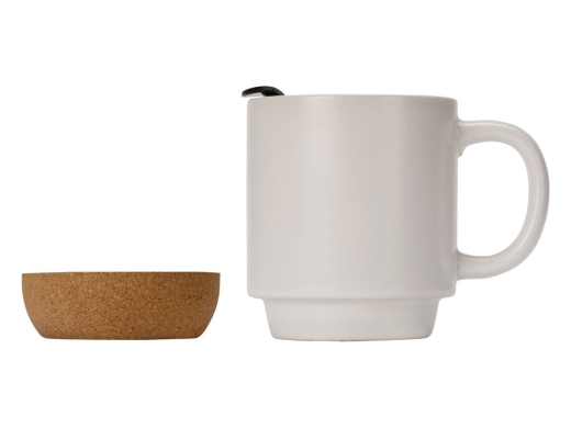 Изображение №6 | Кружка с пробковым дном и крышкой «Denpasar» (белый матовый)