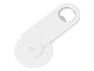 Изображение №1 | Нож для пиццы с открывалкой бутылок «4 сыра» (белый)