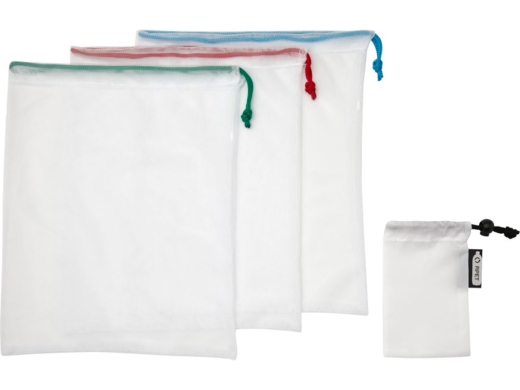 Изображение №5 | Набор сетчатых сумок «Trio» из вторичного ПЭТ (белый)