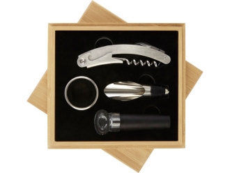 Изображение №3 | Набор аксессуаров для вина «Syrat» (серебристый/натуральный)