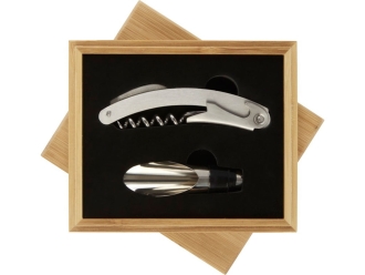 Изображение №3 | Набор аксессуаров для вина «Merlou» (серебристый/натуральный)