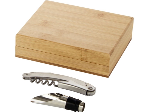 Изображение №1 | Набор аксессуаров для вина «Merlou» (серебристый/натуральный)