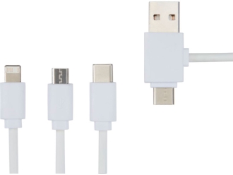 Изображение №5 | Зарядный кабель 5-в-1 «Pure» с противобактериальной присадкой (белый)