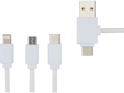 Изображение №5 | Зарядный кабель 5-в-1 «Pure» с противобактериальной присадкой (белый)