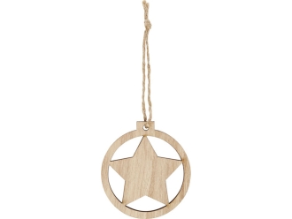 Изображение №2 | Деревянная подвеска «Natall» в форме звезды (натуральный)