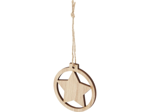 Изображение №1 | Деревянная подвеска «Natall» в форме звезды (натуральный)