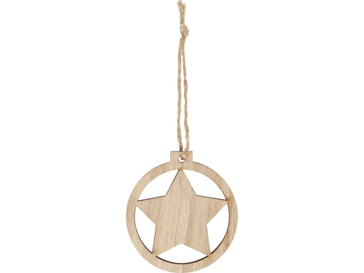 Изображение №2 | Деревянная подвеска «Natall» в форме звезды (натуральный)