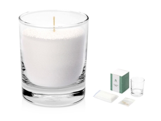 Изображение №1 | Подарочный набор «Свеча насыпная» (прозрачный, белый)