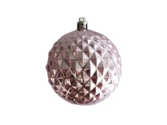 Изображение №1 | Новогодний ёлочный шар «Рельеф» (розовый)