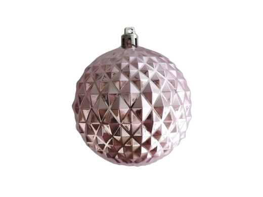 Изображение №1 | Новогодний ёлочный шар «Рельеф» (розовый)