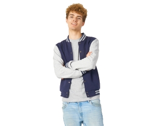 Изображение №3 | Бомбер «Oxford», унисекс S (темно-синий/серый меланж)