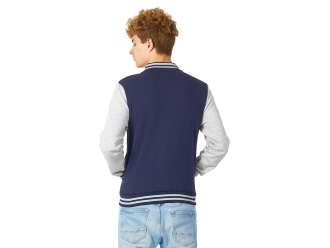 Изображение №5 | Бомбер «Oxford», унисекс S (темно-синий/серый меланж)